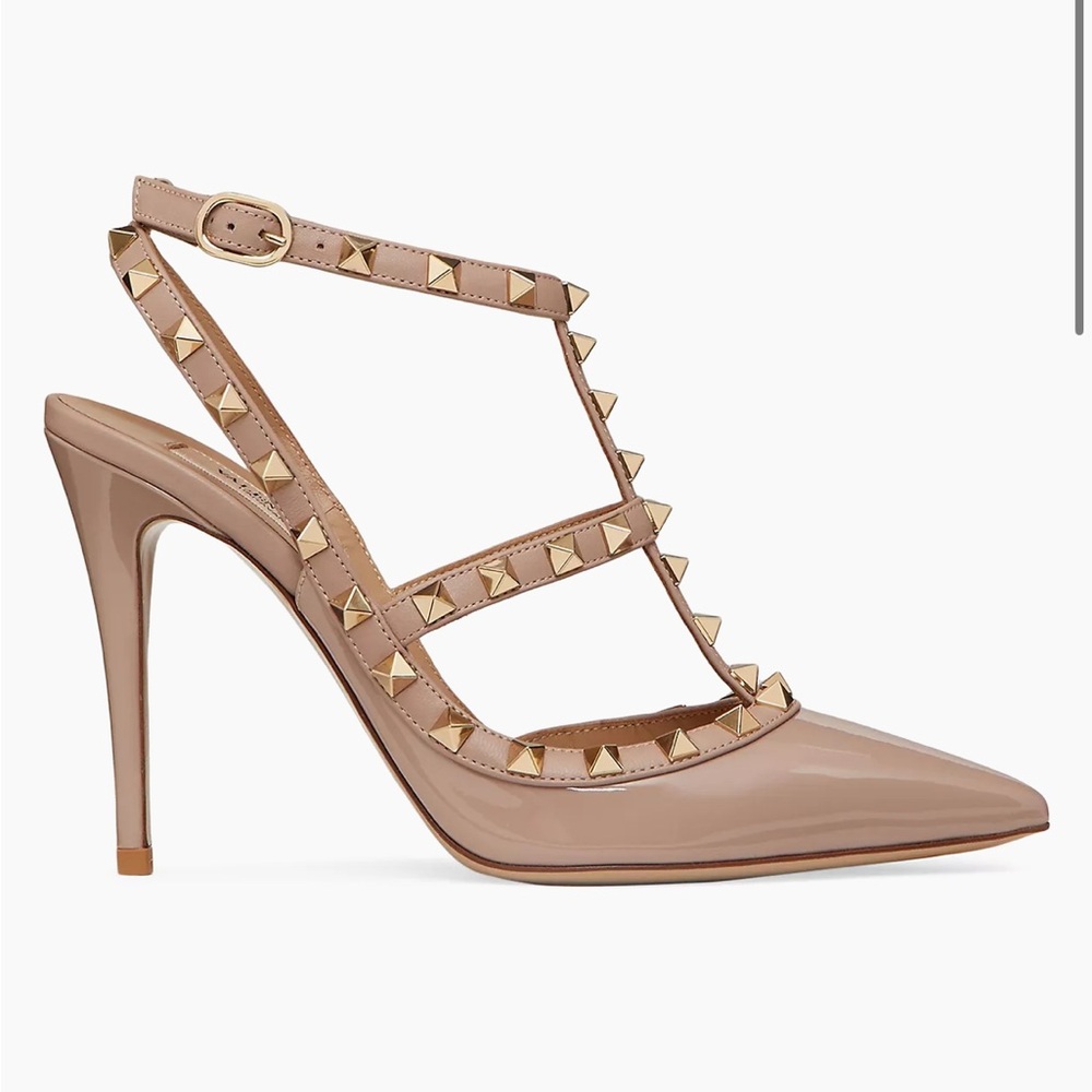 Valentino Garavani Patent Rockstud Caged Pumps